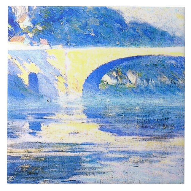 Gagnon - Early Morning Mist, Pont de l'Arche Fliese (Vorderseite)