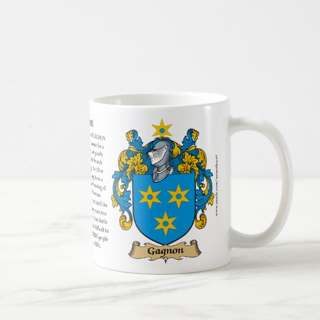 Gagnon, l'origine, la signification et la tasse de (Droite)