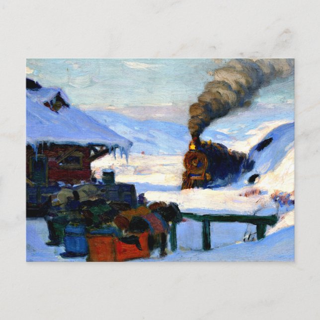 Gagnon - The Train, Baie-Saint-Paul Postkarte (Vorderseite)