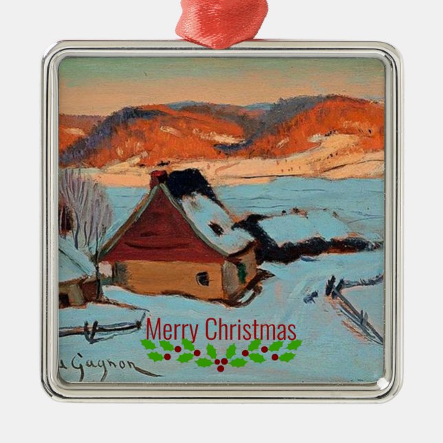 Gagnon - Twilight - Winter in Quebec - Christmas Ornament Aus Metall (Vorne)