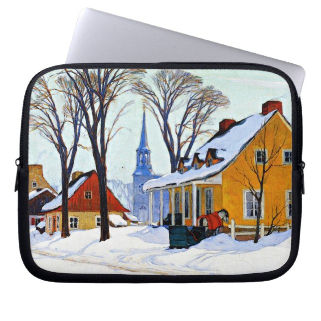 Gagnon - Winter Morning, Baie-Saint Paul Laptopschutzhülle (Vorderseite)
