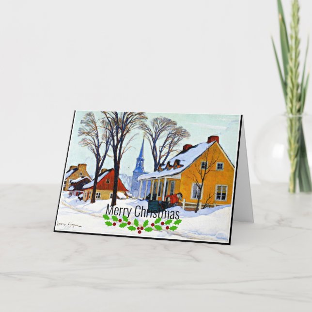 Gagnon -Winter Morning, Paulus Bay, Christmas Karte (Vorderseite)