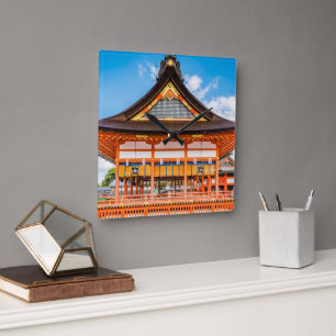 Gai-Haiden, Fushimi Inari-Taisha-Schrein, Kyoto #2 Quadratische Wanduhr