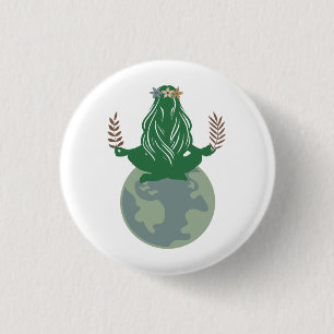 Gaia Earth Goddess, Mutter Erde, Planet Erde Button