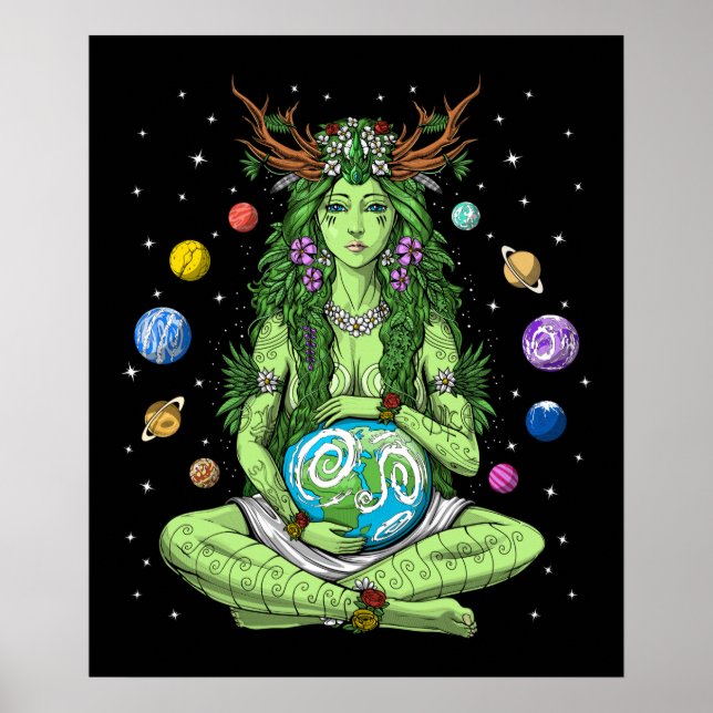 Gaia Mother Earth Goddess Poster (Vorne)