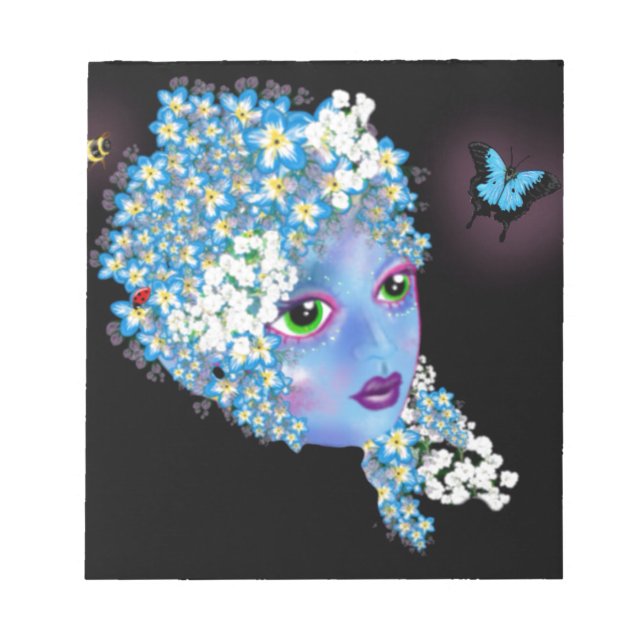 GAIA Mutter Erde Pagan Fantasy Art von Leah G Notizblock (Vorderseite)