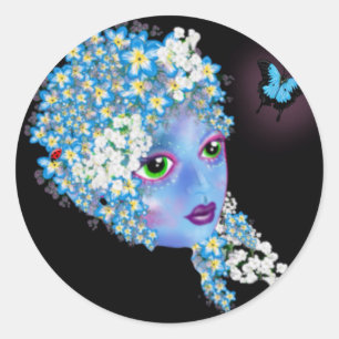 GAIA Mutter Erde Pagan Fantasy Art von Leah G Runder Aufkleber