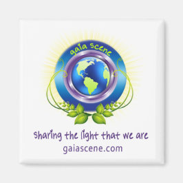 Gaia Scene Square Refridgerator Magnet Drop Logo