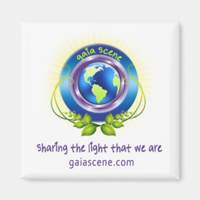 Gaia Scene Square Refridgerator Magnet Drop Logo (Vorne)