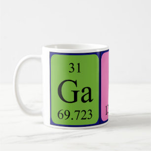 Gaige tasse de nom de table périodique