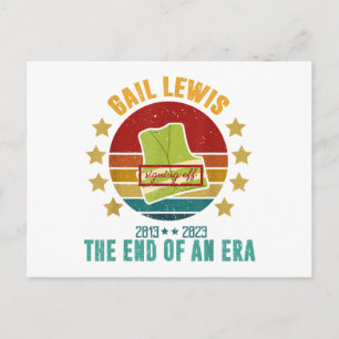 Gail Lewis, wir grüßen Sie, das Ende einer Ära Sig Postkarte