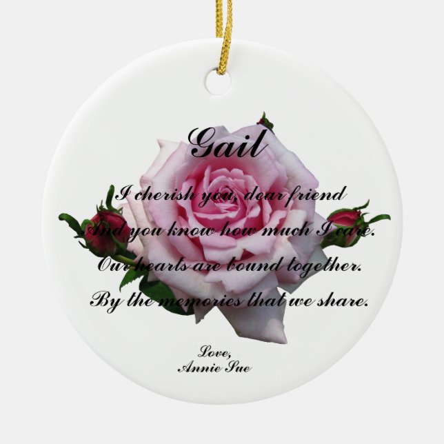 GAIL QUOTE KERAMIK ORNAMENT (Vorne)