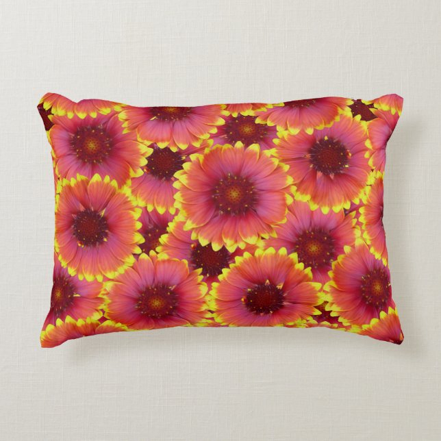 Gaillardia Seamless Pattern Dekokissen (Vorderseite)