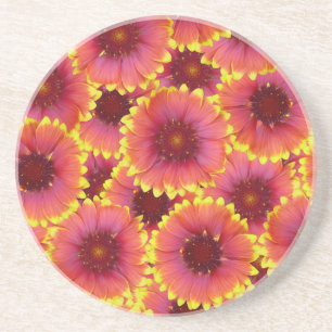 Gaillardia Seamless Pattern Getränkeuntersetzer