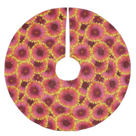 Gaillardia Seamless Pattern Polyester Weihnachtsbaumdecke