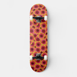 Gaillardia Seamless Pattern Skateboard