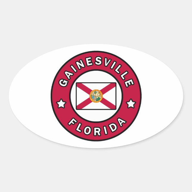 Gainesville Florida Ovaler Aufkleber (Vorderseite)