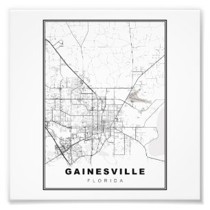 Gainesville Map Fotodruck