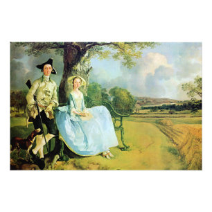 Gainsborough, Mr. und Mrs. Andrews, Fotodruck