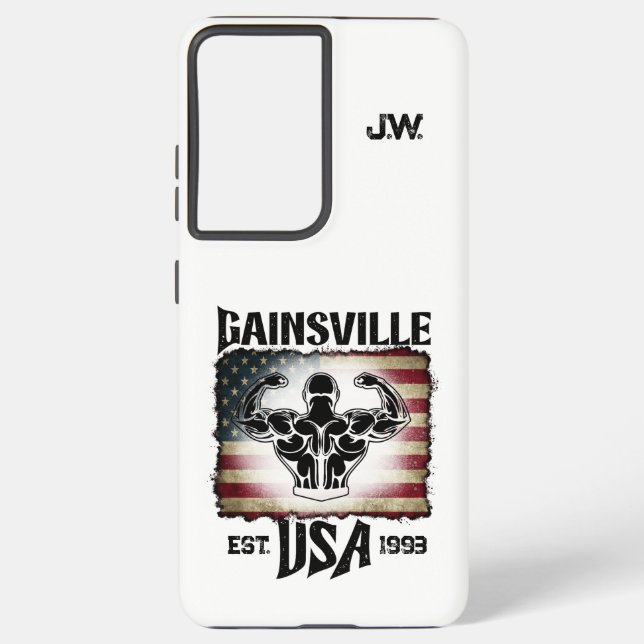 Gainsville USA Double Biceps Pose Bodybuilding Samsung Galaxy Hülle (Rückseite)