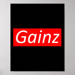 Gainz Bodybuilding Sport Fitness Geschenk Männer F Poster