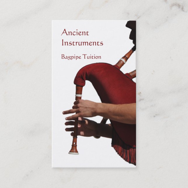 Gaita oder Dudelsackspieler Visitenkarte (Vorderseite)