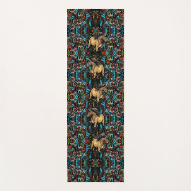 Gaited Horse Art Nouveau Abstrakt Yogamatte (Vorderseite)