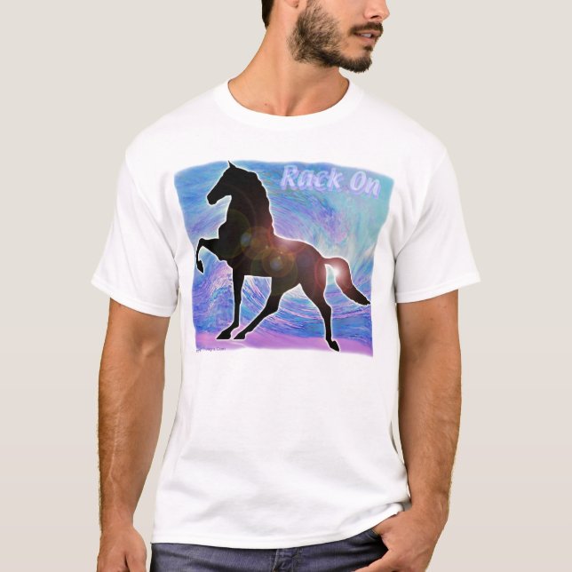 Gaited Saddlebred Racking-Pferd T-Shirt (Vorderseite)