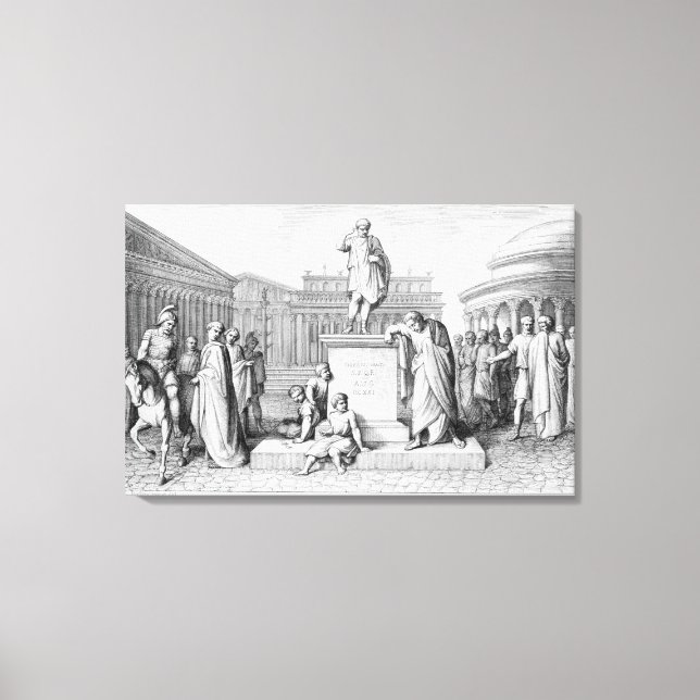 Gaius Gracchus weinte vor dem Vater Leinwanddruck (Vorderseite)