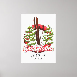 Gaiziņkalns Lettland Skilogo Leinwanddruck