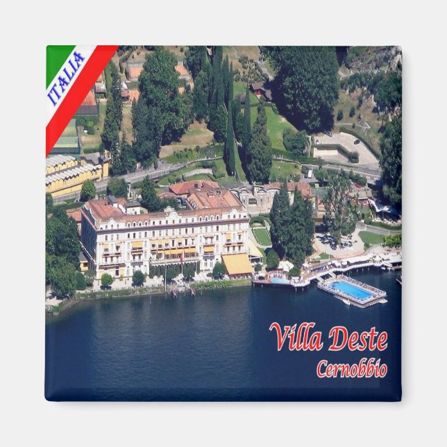 GAL027 CERNOBBIO, Comer See, Italien, Kühlschrank Magnet (Vorne)