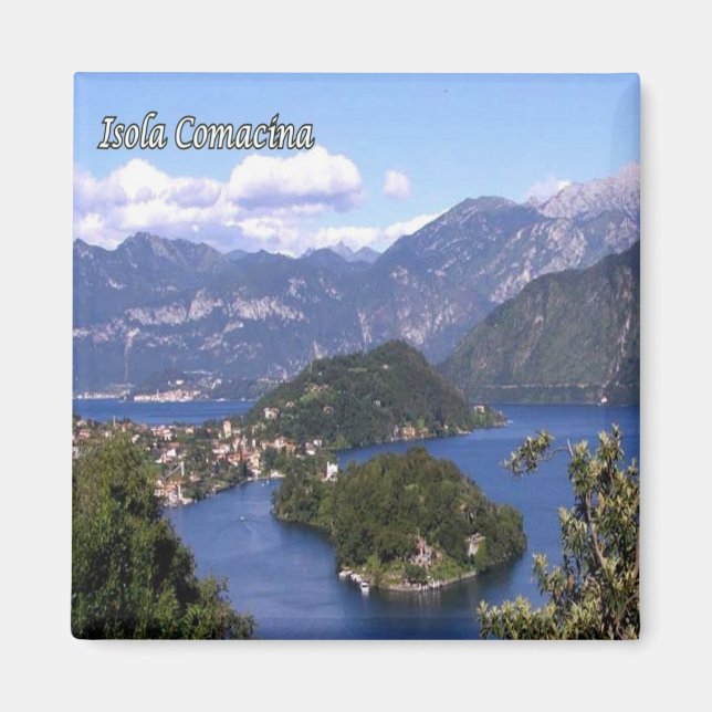 GAL048 ISOLA COMACINA, Comer See Italien, Kühlschr Magnet (Vorne)