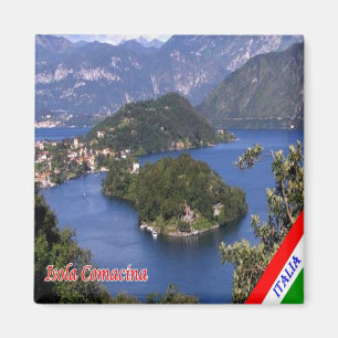 GAL052 ISOLA COMACINA, Comer See, Italien, Kühlsch Magnet
