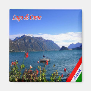 GAL061 LAKE COMO, View, Italien, Kühlschrank Magnet