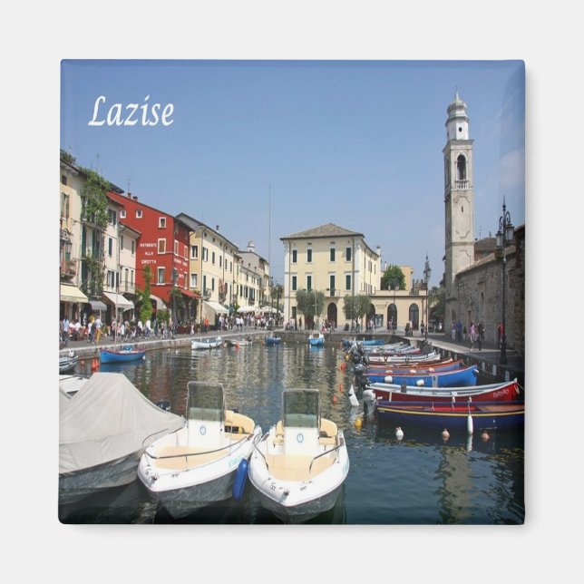 GAL072 LAZISE, Gardasee, Port, Italien, Kühlschran Magnet (Vorne)