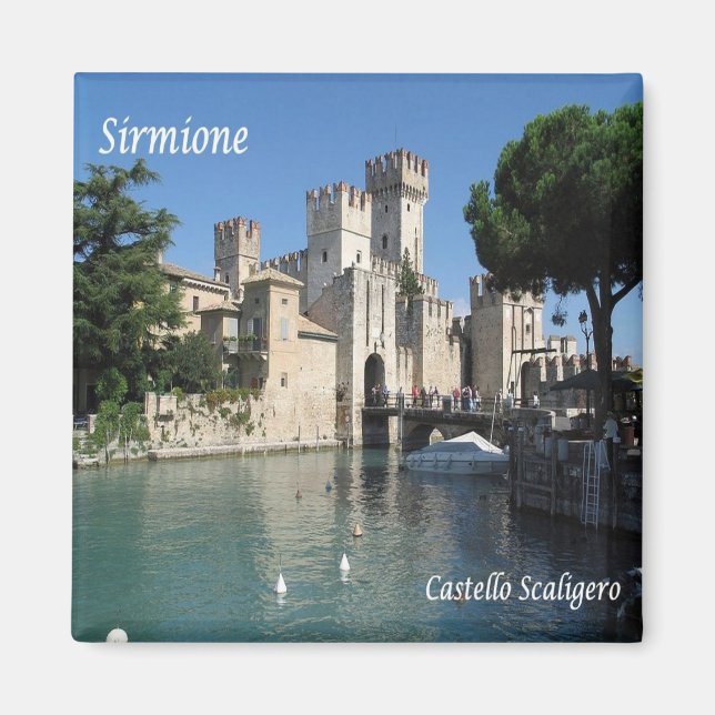 GAL111 SIRMIONE, Gardasee, Castle Scaligero, Magnet (Vorne)