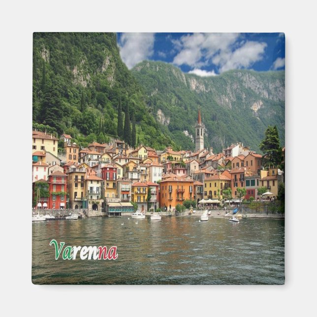 GAL132 VARENNA, Comer See, Italien, Kühlschrank Magnet (Vorne)