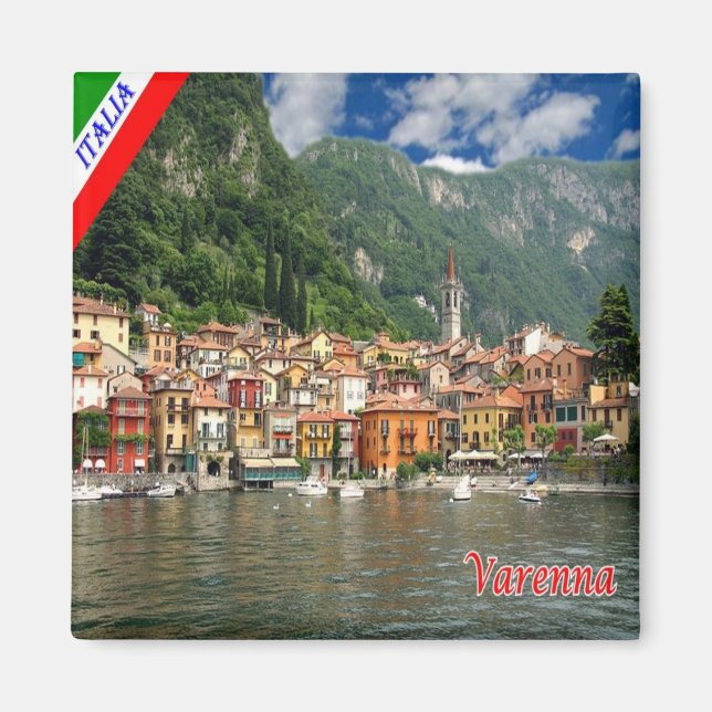 GAL133 VARENNA - Comer See - Italien - Kühlschrank Magnet (Vorne)