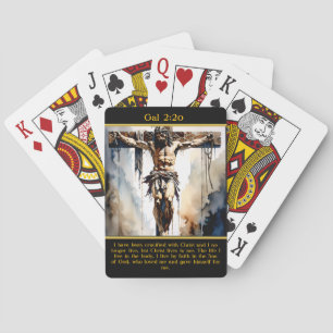 Gal 2:20 Glorious Savior Radiant Cross Spielkarten