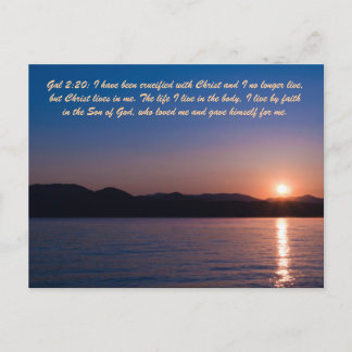 Gal 2:20: Ich bin mit Christus und mir gekreuzigt  Postkarte