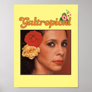 Gal Costa Galtropical Rose Vintage Mädchen Poster