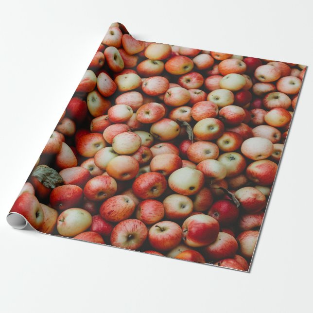 GALA ÄPFEL GESCHENKPAPIER (Ungerollt)