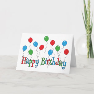 Gala der lustigen Ballons Alles Gute zum Geburtsta Karte