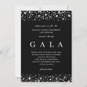 Gala-Einladung Diamantenglanz Black Tie Einladung