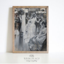 Gala Vintage peinture de mode féminine Poster