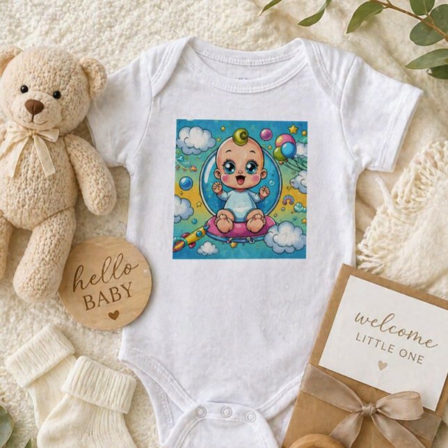 Galactic Baby - Niedlich & Quirky Space Theme Strampler (Von Creator hochgeladen)
