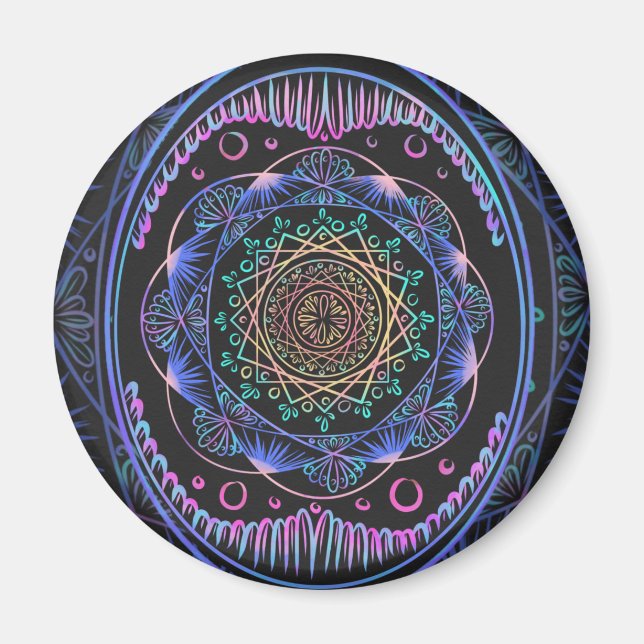 Galactic Bloom Mandala Magnet (Vorne)