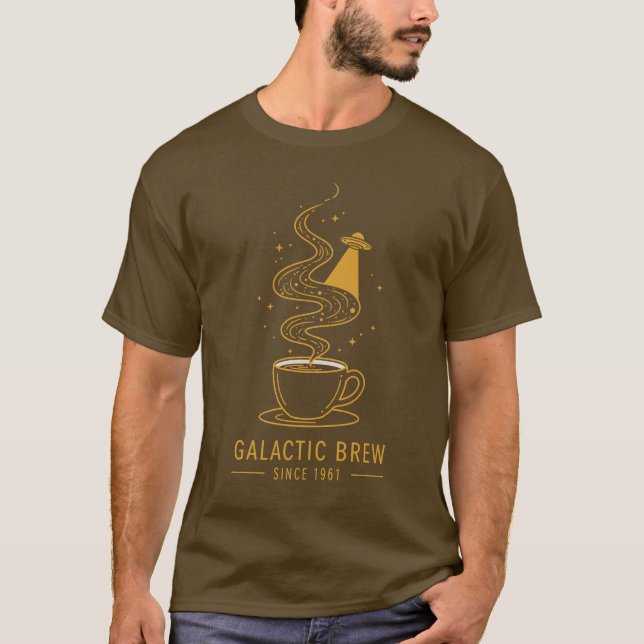 Galactic Brew - Interstellar Coffee seit 1961 T-Shirt (Vorderseite)