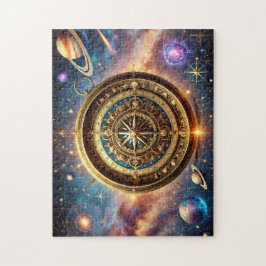Galactic Compass Celestial Starry Sky Design