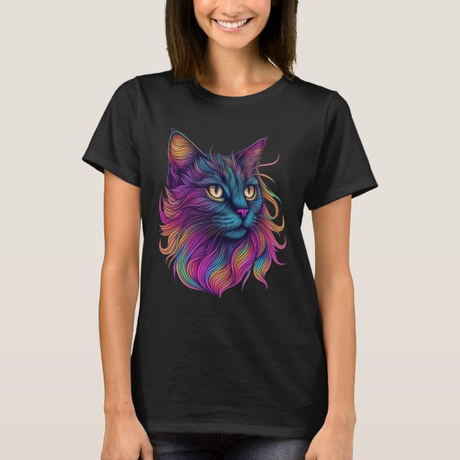 Galactic Feline Majestät T-Shirt (Vorderseite)
